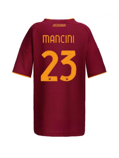 AS Roma Gianluca Mancini #23 Replika Hemmakläder Dam 2025-26 Kortärmad AS Roma Gianluca Mancini #23 Replika Hemmakläder Dam 2025-26 Kortärmad